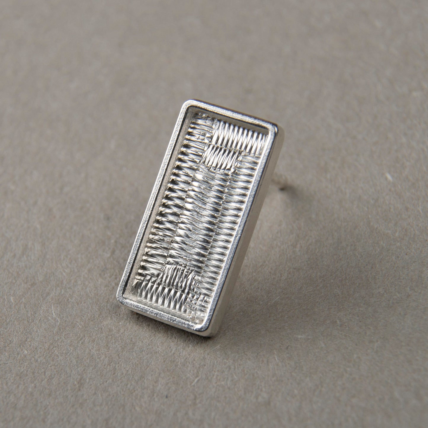 Stud Rectangle Sterling Silver Blank 14x7 mm For Enamelling, No Need To Add Foil Or Counter Enamel, 925 Form For Cloisonne Enamelling