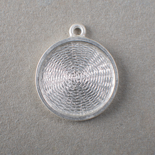 Round Sterling Silver Blank 15 mm For Enamelling, No Need To Add Foil Or Counter Enamel, Engraved Form Or Raw Form For Making Jewelry