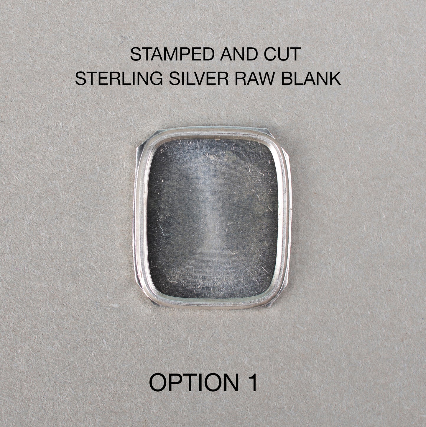 Rectangle Sterling Silver 16x13mm Blank For Enamelling, No Need To Add Foil Or Counter Enamel, Prepared 925 Form For Jewelry Enamelling