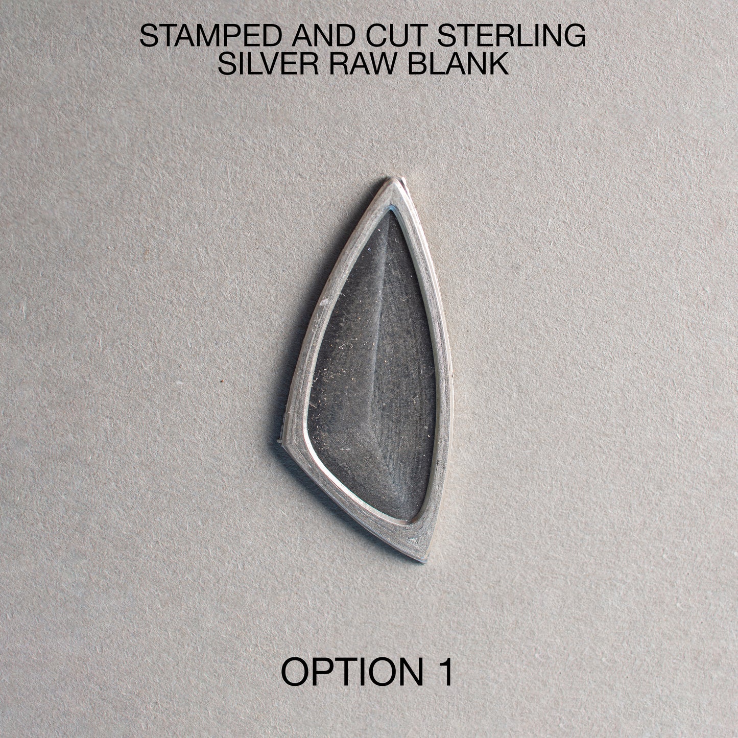 Triangle Sterling Silver 33x14 mm Blank For Enamelling, No Need To Add Foil Or Counter Enamel, 925 Form With Eyelet For Cloisonne Works