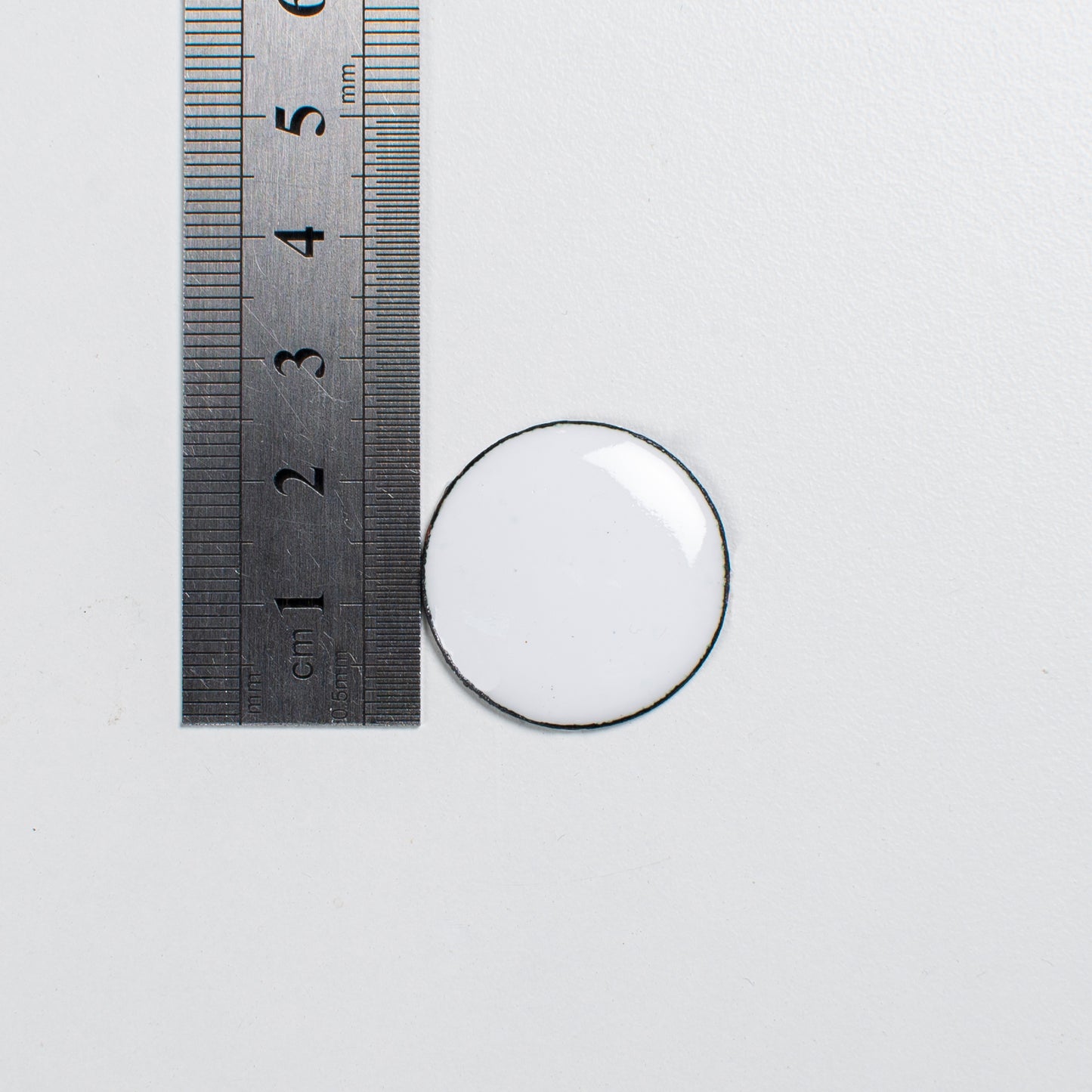 White Enameled Copper Blanks for Cloisonné & Painting, 1 pcs (30mm, 25mm, 20mm)