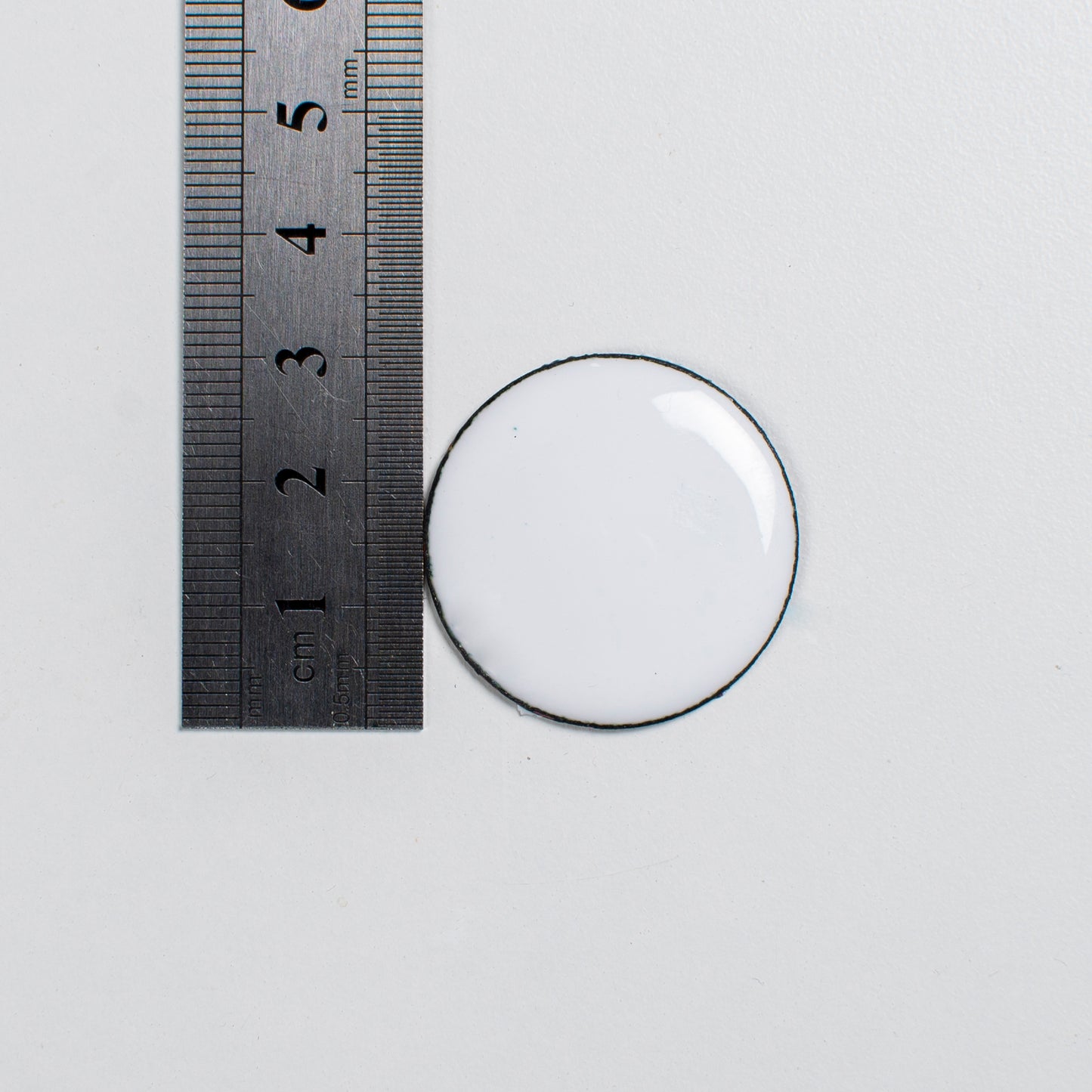 White Enameled Copper Blanks for Cloisonné & Painting, 1 pcs (30mm, 25mm, 20mm)