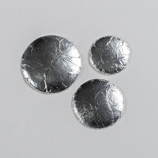 Silver Foil Enameling Blanks – Curved Copper Discs for Jewelry Making
