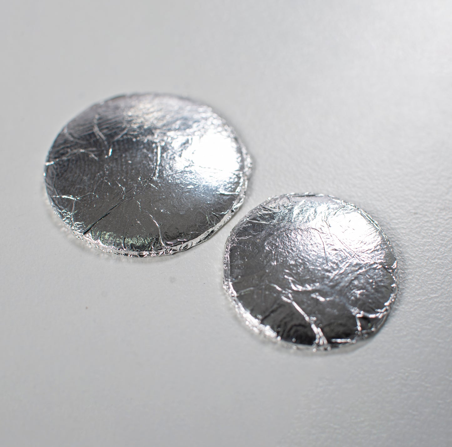 Silver Foil Enameling Blanks – Curved Copper Discs for Jewelry Making