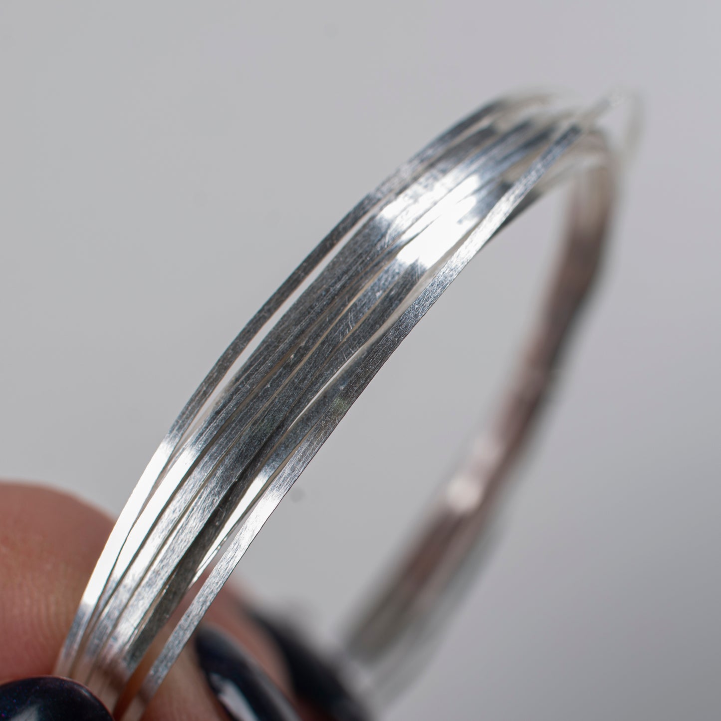 Fine Silver Cloisonne Wire: 999 Silver, 0,9 x 0,1 mm, Soft, Bending - 5 Meters