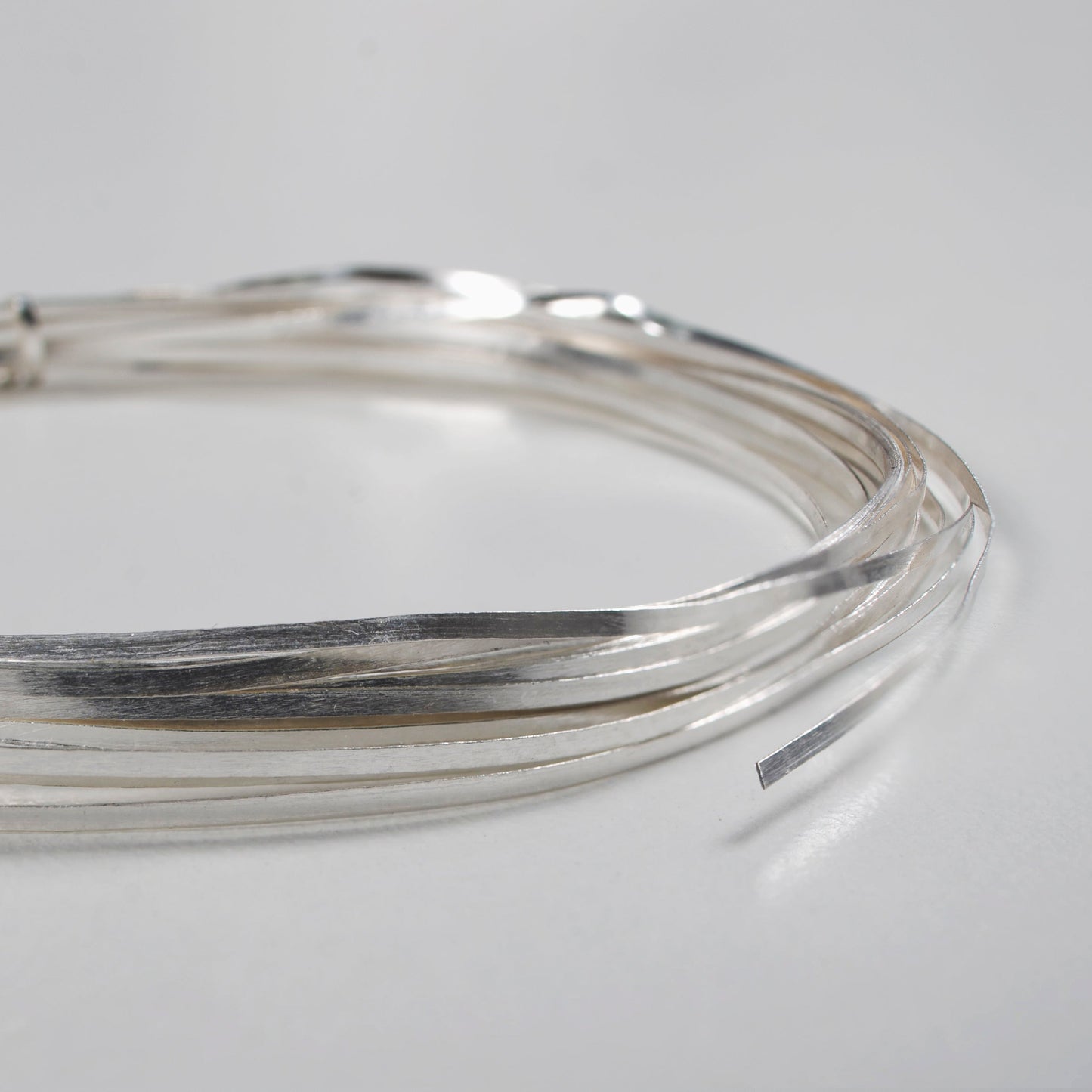 Fine Silver Cloisonne Wire: 999 Silver, 0,9 x 0,1 mm, Soft, Bending - 5 Meters
