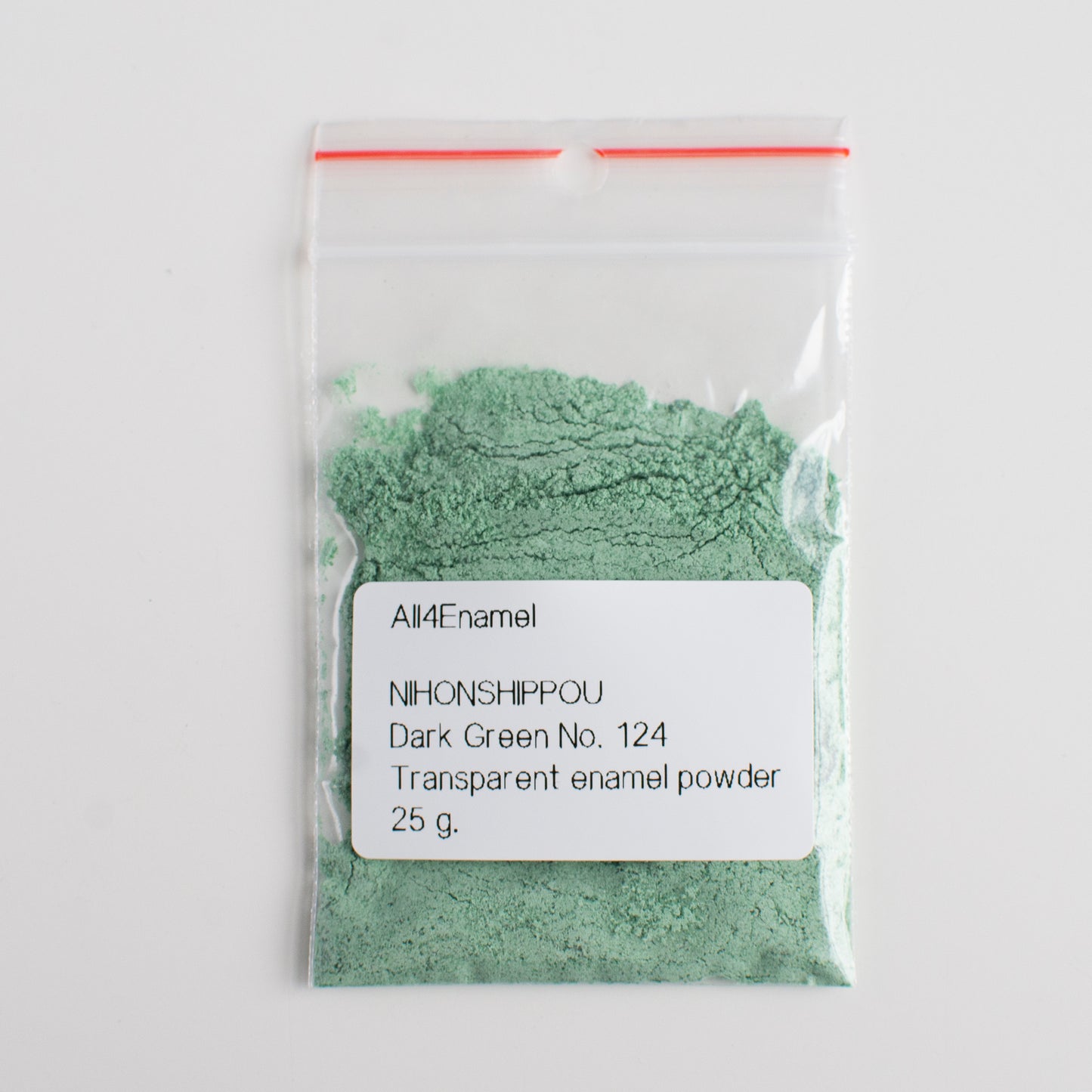 Green Transparent Enamel Powder No. 124B, 25g.