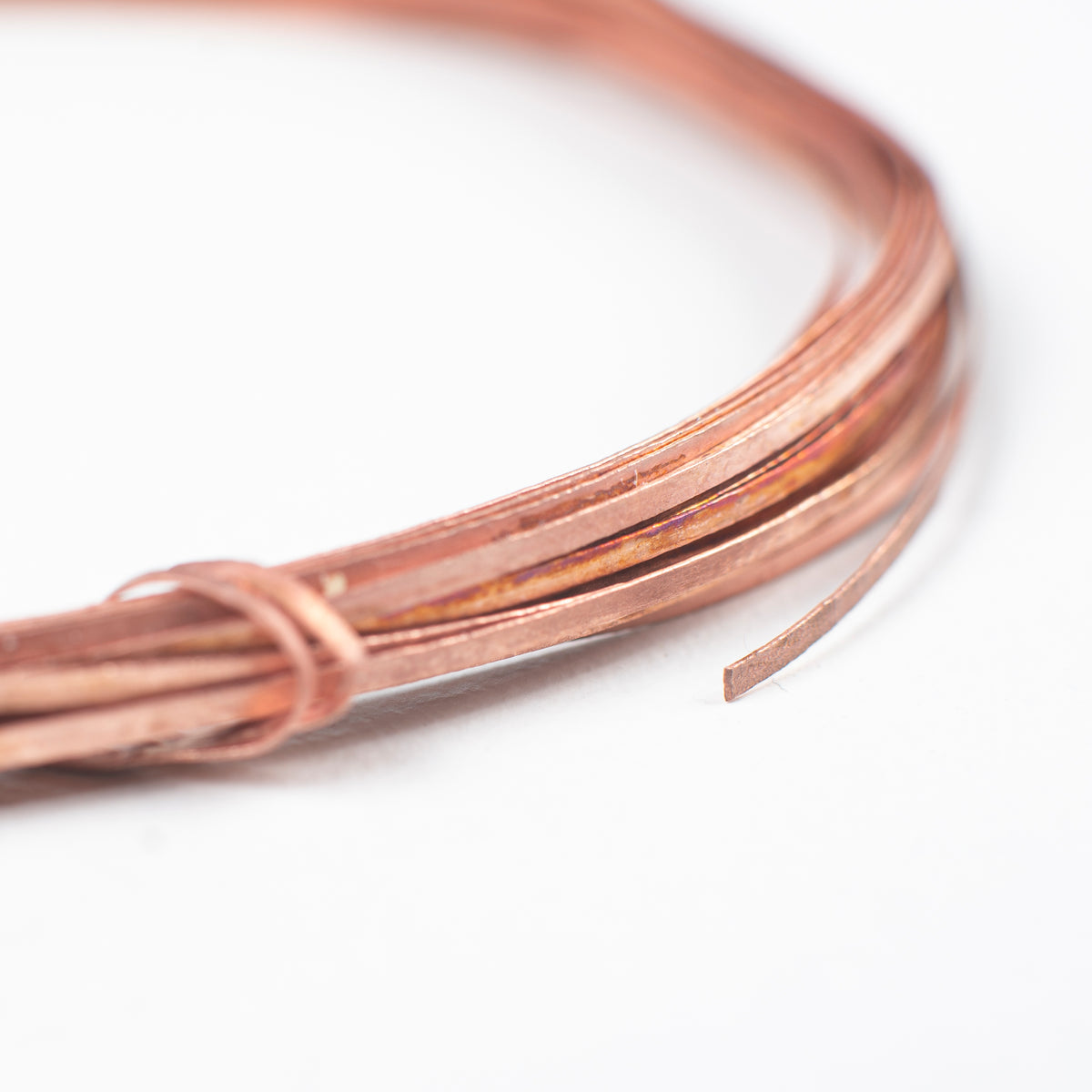 Flat Copper Wire for Cloisonné Enameling: 0.9mm x 0.1mm (5 meters), Soft Wire