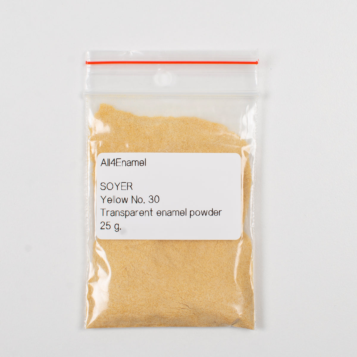 Enamel Powder Dark Yellow Transparent Enamel No 30, Glassed Enamel Powder For Enameling  (25g., 50g., 100g.)