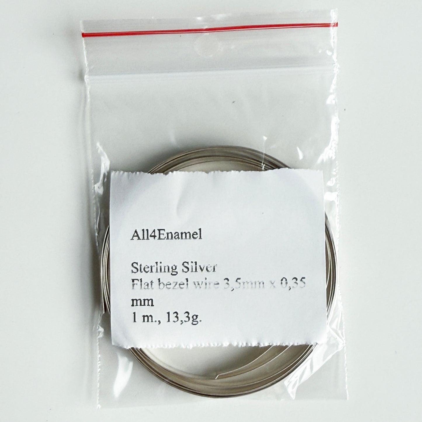 Bezel Flat Wire 0,35 x 3,5 mm, Handmade Wire, Sterling Silver 925 Strip, Silver Strip For Cabochoon Set, Wire For Stone Setting