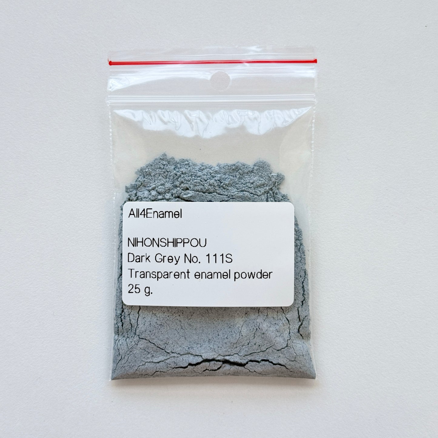 Dark Grey (Black) Transparent Enamel Powder No. 111S, 25g.