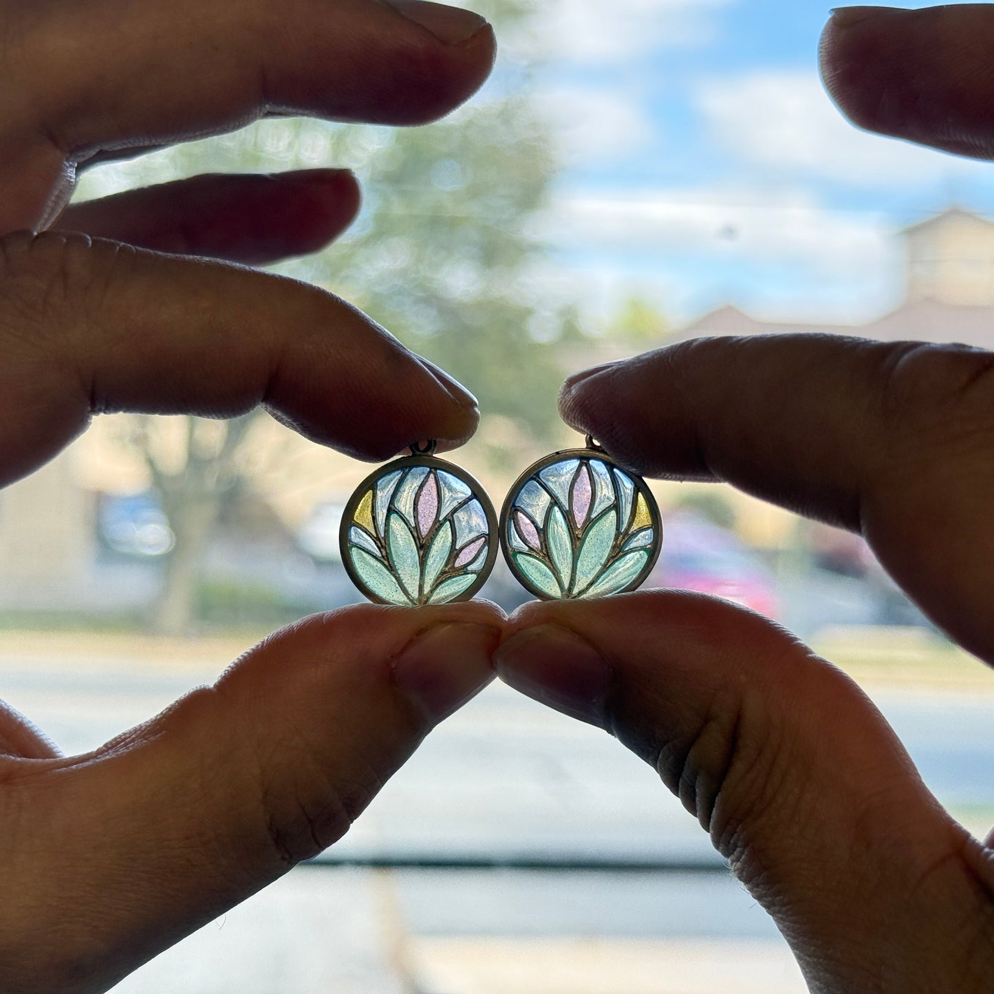 Sterling Silver Plique-à-jour Form (Window Enamel Blanks) 1 pcs, Copper-Free Base