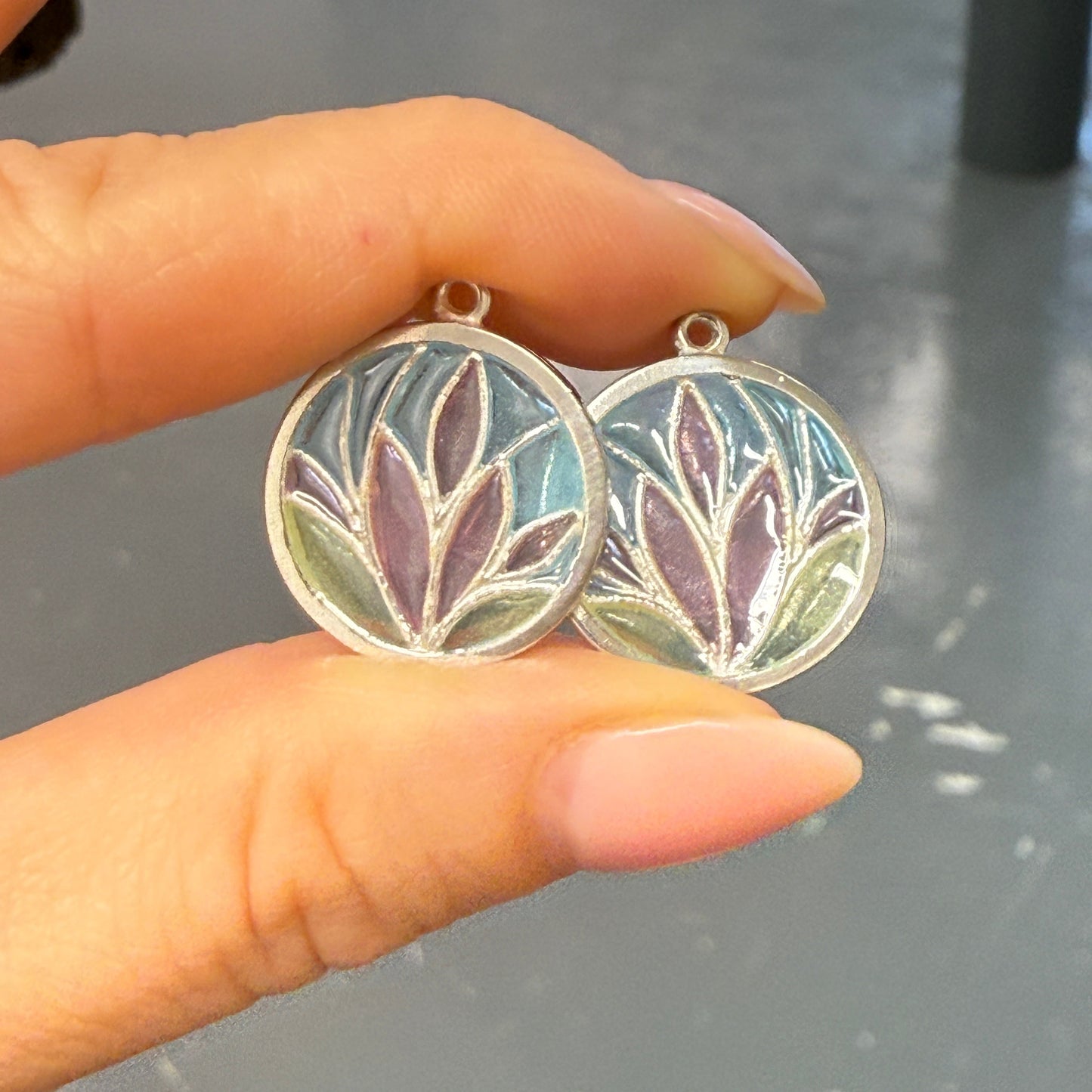 Sterling Silver Plique-à-jour Form (Window Enamel Blanks) 1 pcs, Copper-Free Base