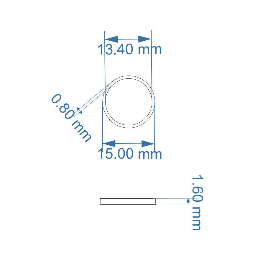 Round Small 11 mm Sterling Silver Blank For Enamelling, No Need To Add Foil Or Counter Enamel, 925 Form With Post, Blank For Stud Earrings