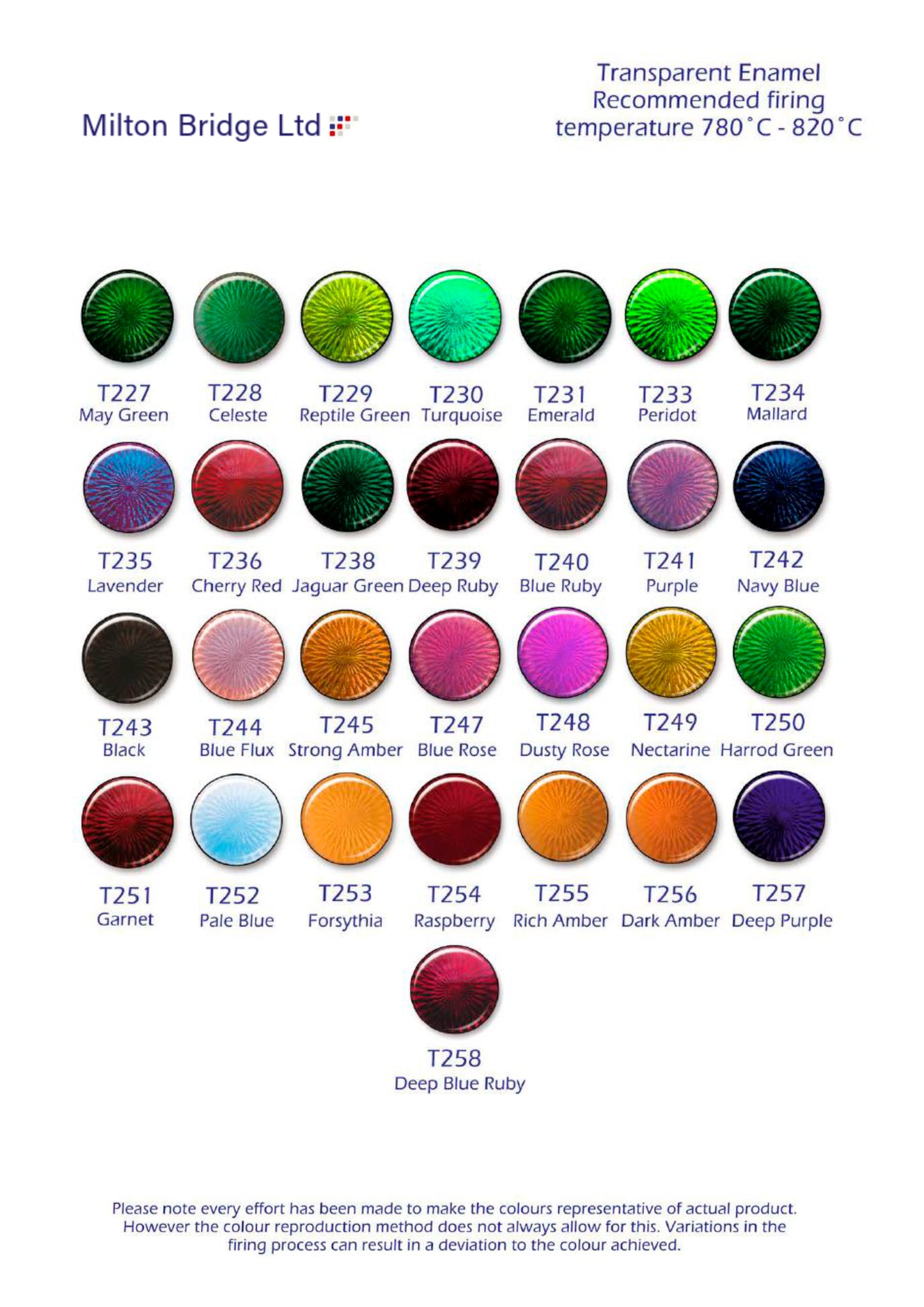 Rich Amber Transprent Enamel Powder No T255 (25g, 50g, 100g)