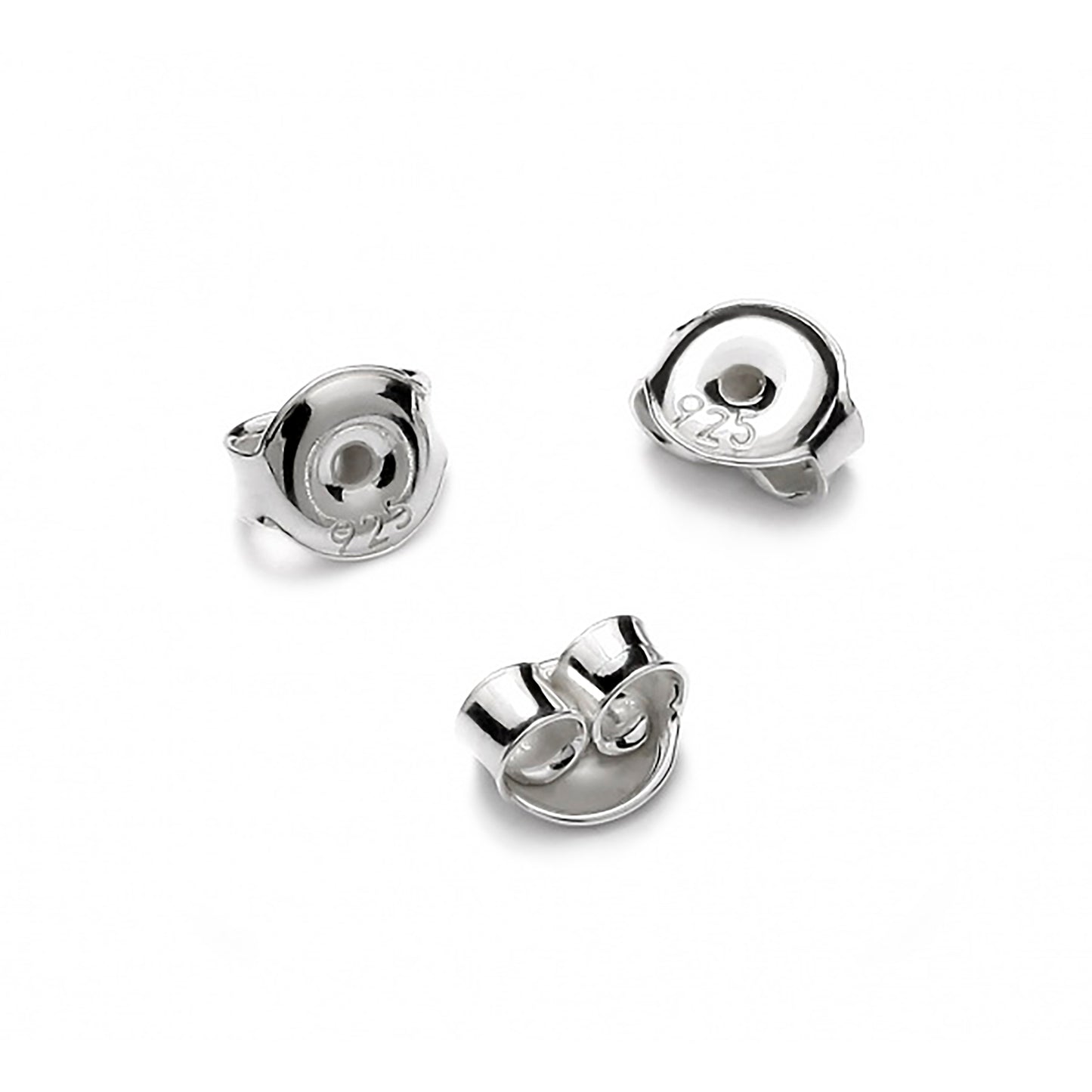 Silver Butterfly Backs 10 pcs For Stud Earrings, 7x6 mm Sterling Silver 925 Ear Backs, Earrings Post, Earrings Nut, Jewelry Findings