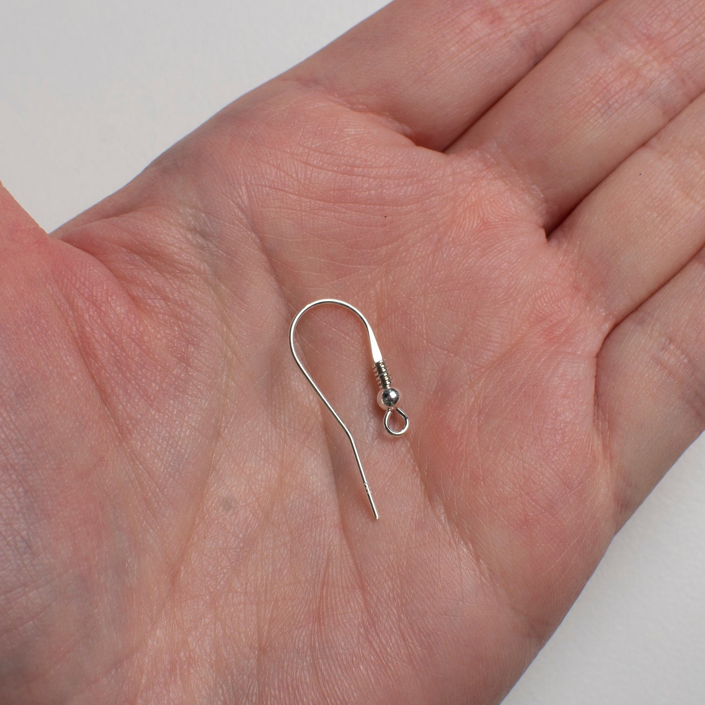 Sterling Silver Earrings Fish Hook 25mm, 2 pcs (pair), Earrings Wire For Dangling Earrings, Ear Wires, French Hook, Jewelry Findings