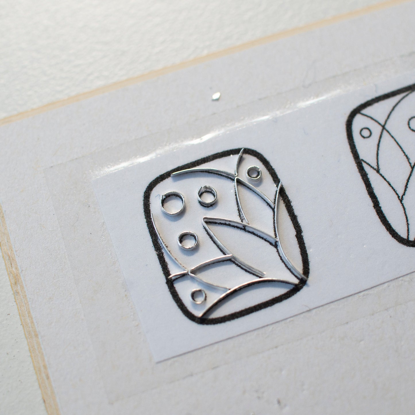 Drawing Sketch Forms For Cloisonne Enamelling Bending