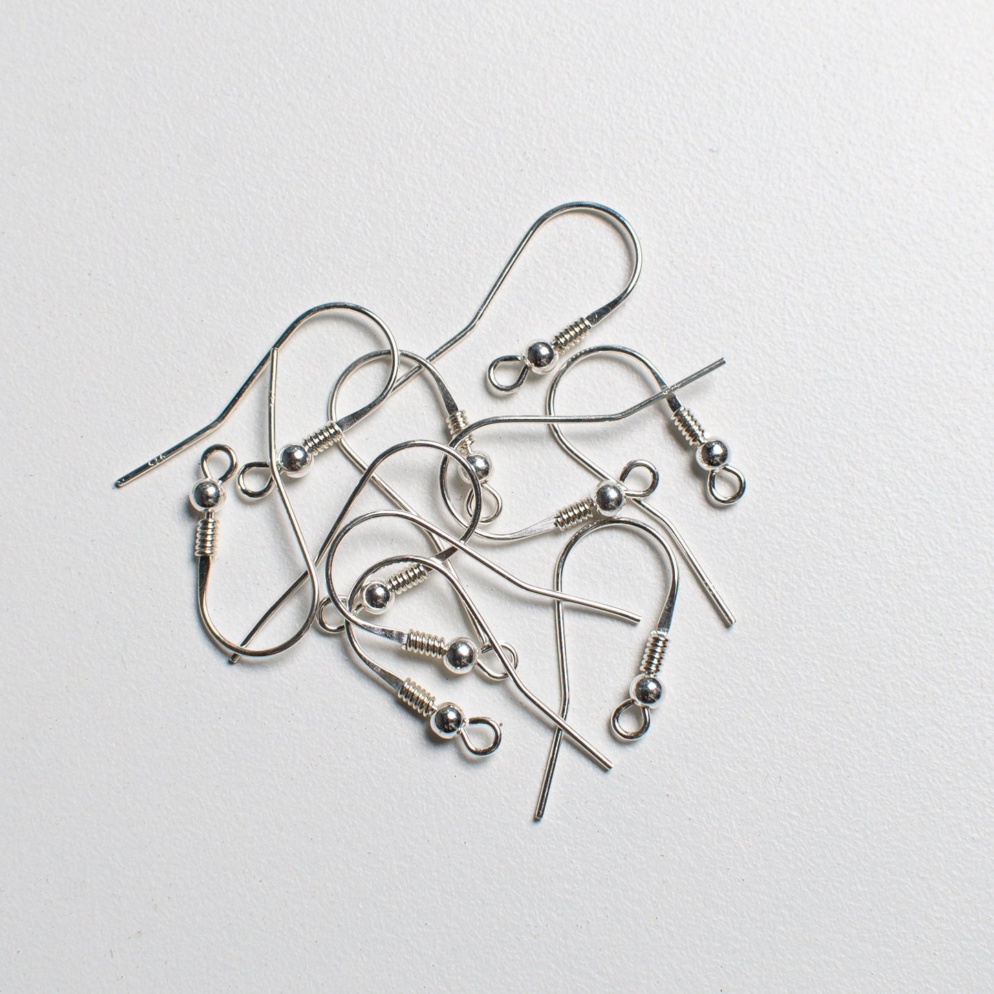 Sterling Silver Earrings Fish Hook 25mm, 2 pcs (pair), Earrings Wire For Dangling Earrings, Ear Wires, French Hook, Jewelry Findings