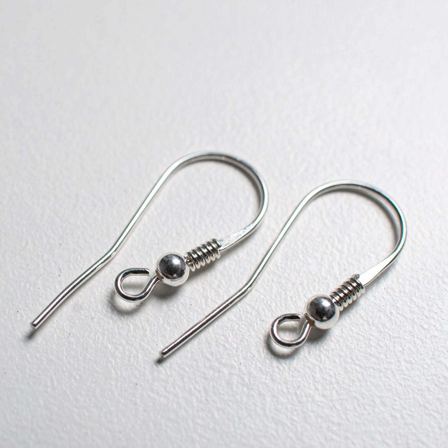 Sterling Silver Earrings Fish Hook 25mm, 2 pcs (pair), Earrings Wire For Dangling Earrings, Ear Wires, French Hook, Jewelry Findings