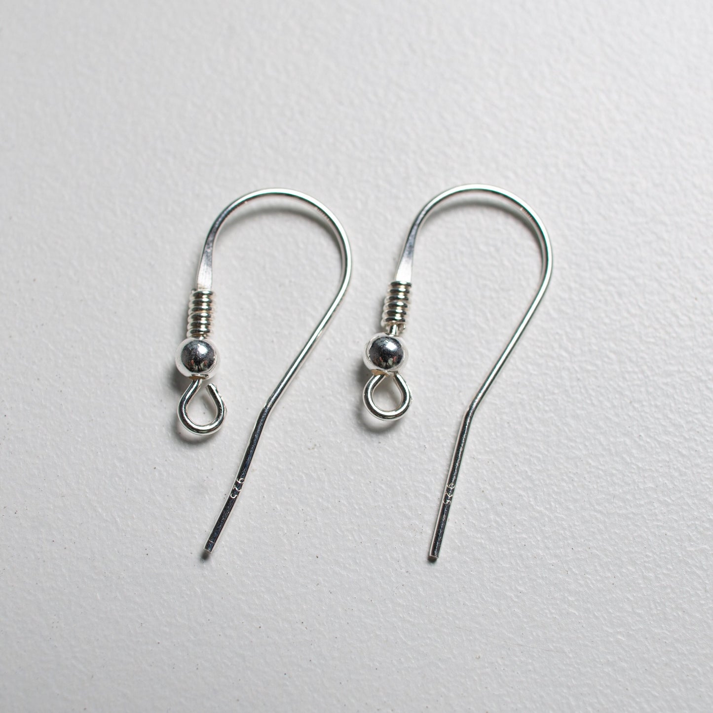 Sterling Silver Earrings Fish Hook 25mm, 2 pcs (pair), Earrings Wire For Dangling Earrings, Ear Wires, French Hook, Jewelry Findings