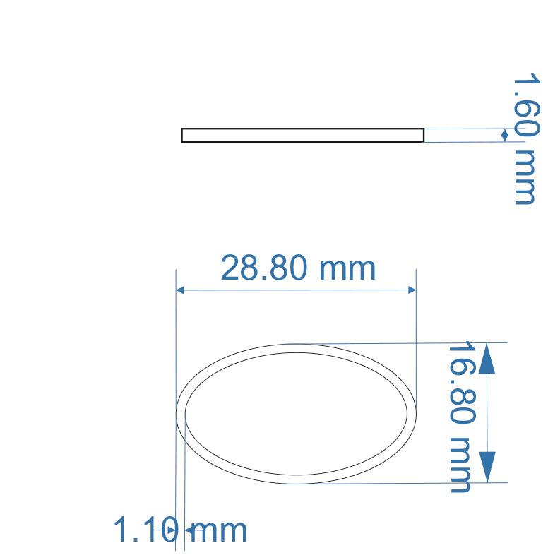 Oval Sterling Silver Blank For Enamelling 29x17 mm, No Need To Add Foil Or Counter Enamel, 925 Form For Making Cloisonne Jewelry