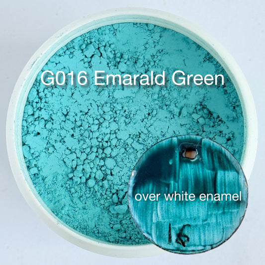 Onglaze Enamel Powder - 8g, Overglaze Painting Powder for Ceramics & Jewelry, Emeral Green No. G016