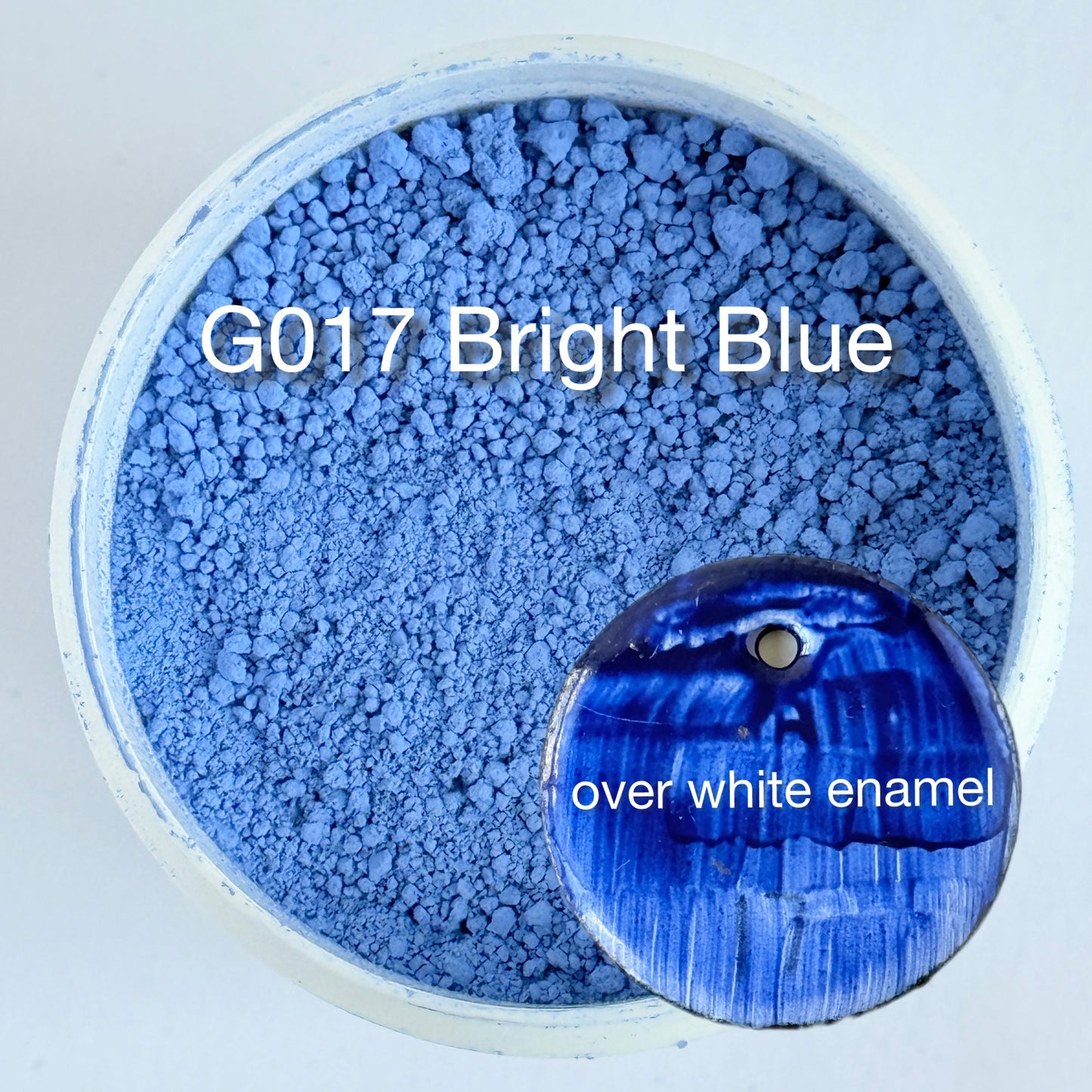 Onglaze Enamel Powder - 8g, Overglaze Painting Powder for Ceramics & Jewelry, Bright Blue No. G017