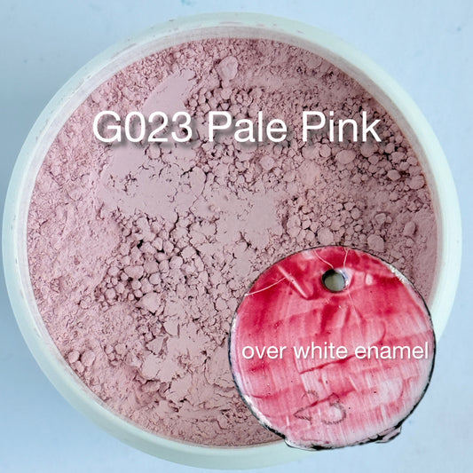 Onglaze Enamel Powder - 8g, Overglaze Painting Powder for Ceramics & Jewelry, Pale Pink No. G023
