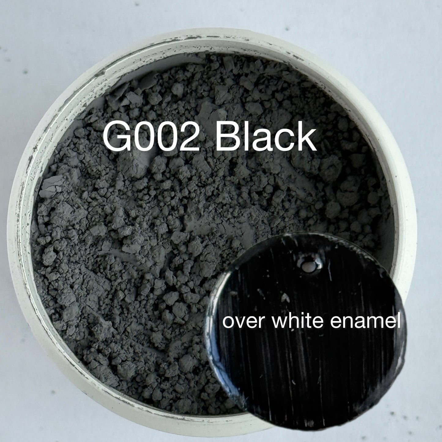 Onglaze Enamel Powder - 8g, Overglaze Painting Powder for Ceramics & Jewelry, Black No. G002