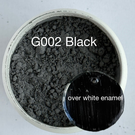 Onglaze Enamel Powder - 8g, Overglaze Painting Powder for Ceramics & Jewelry, Black No. G002