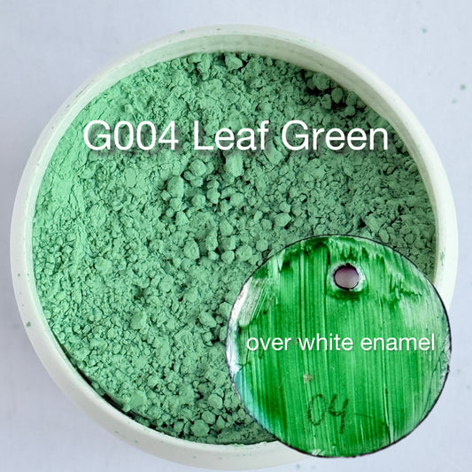 Onglaze Enamel Powder - 8g, Overglaze Painting Powder for Ceramics & Jewelry, Leaf Green No. G004