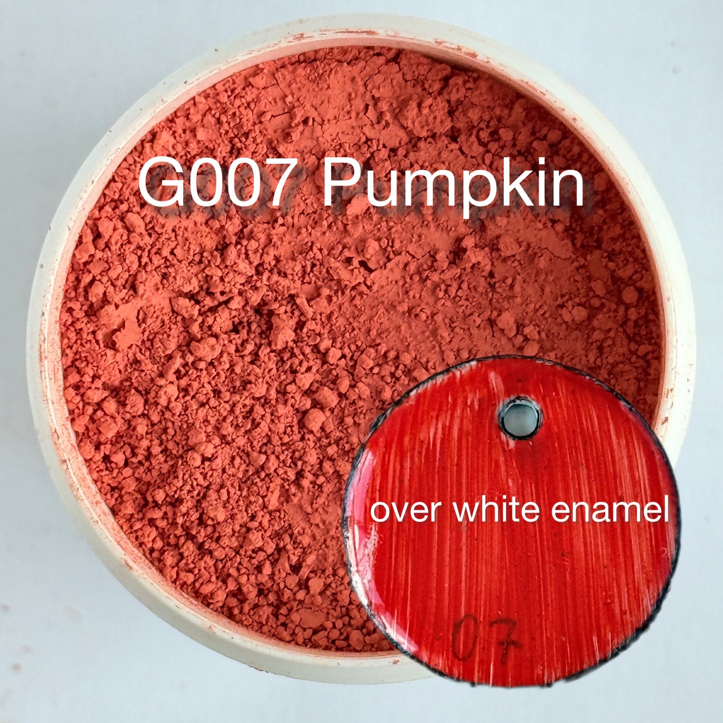 Onglaze Enamel Powder - 8g, Overglaze Painting Powder for Ceramics & Jewelry, Pumpkin No. G007