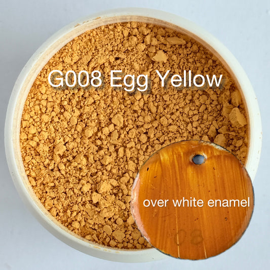Onglaze Enamel Powder - 8g, Overglaze Painting Powder for Ceramics & Jewelry, Egg Yellow No. G008