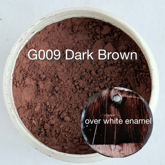 Onglaze Enamel Powder - 8g, Overglaze Painting Powder for Ceramics & Jewelry, Dark Brown No. G009