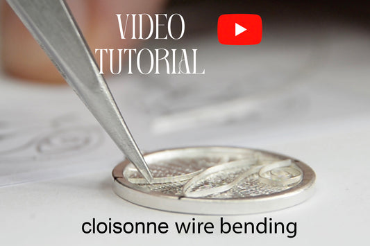 Cloisonne Wire Bending Video Tutorial, Cloisonne Silver Jewelry Making Video, Silversmithing Training Visual Guide With Design Sketch